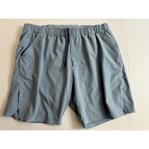 Sigrun Youth Large Athletic Shorts Gray Elastic Waist Drawstring Pockets